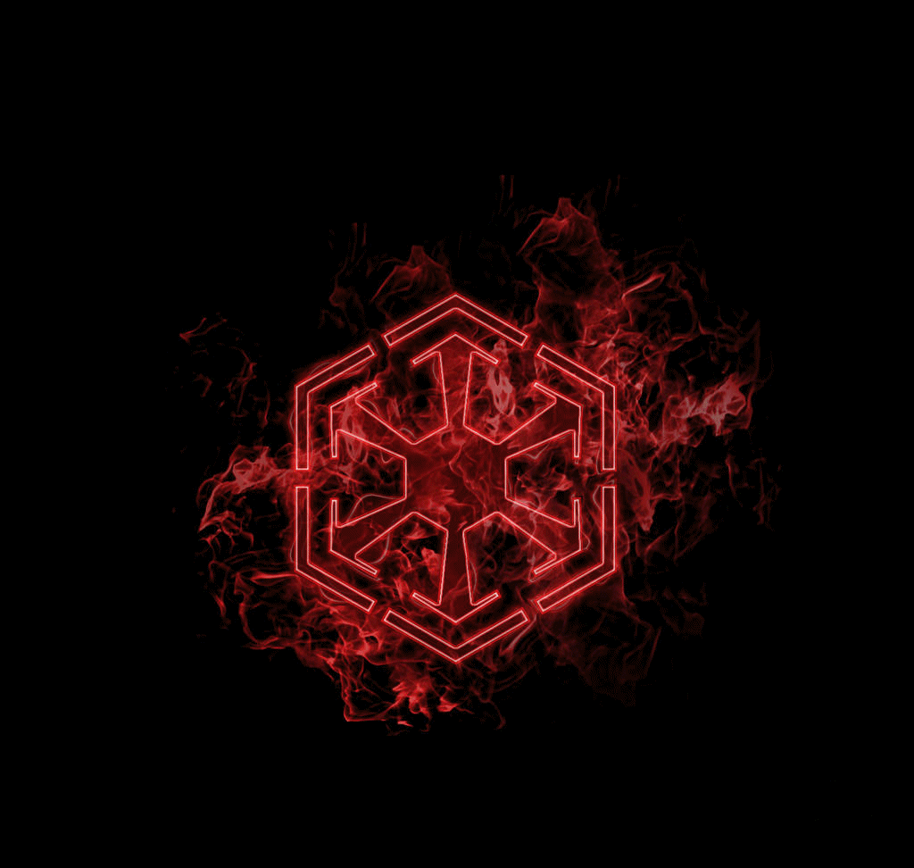 An animation of the Sith insignia